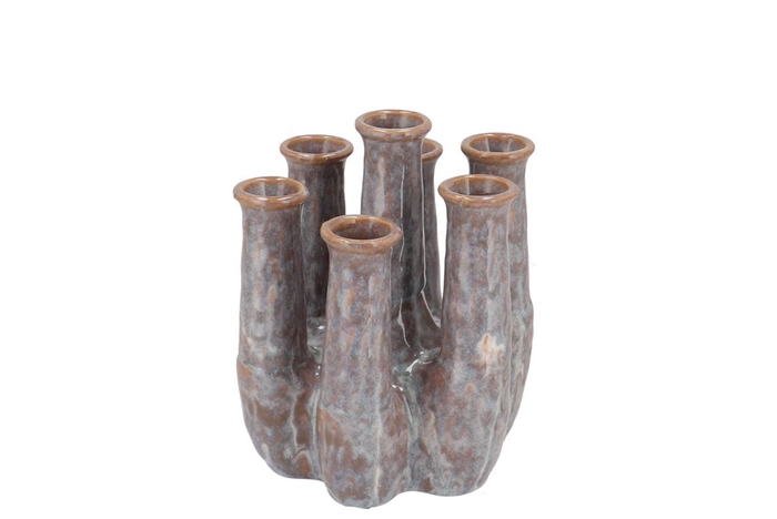 <h4>Inga Jahra Grey Vase Tube Active Glaze 15x13x18cm</h4>