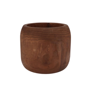 Woody Dark Natural Brown Pot 28x28x23cm
