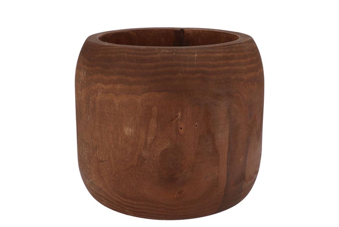 <h4>Woody Dark Natural Brown Pot 28x28x23cm</h4>