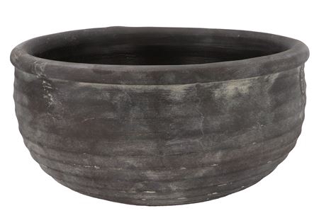 <h4>Gamla Grey Bowl Structure Stripe 39x39x20cm</h4>