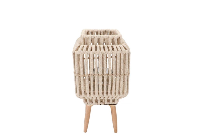<h4>Cruz Sand Lantern Square On Stands 13x19x36cm</h4>