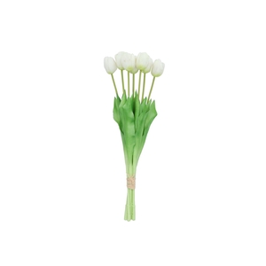 Silk Tulip 7x White 43cm Nm