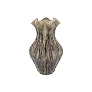 Inga Driss Green Vase Active Glaze 27x27x44cm