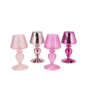 Luce Jolly Pink T-light Holder Ass 9x9x18cm