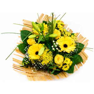Boeket bamboo geel