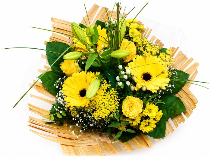 <h4>Boeket bamboo geel</h4>