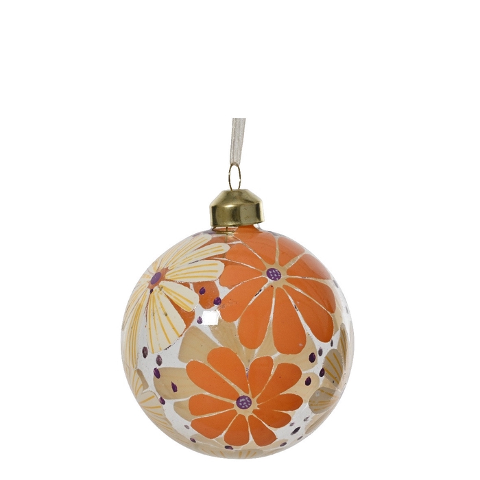 <h4>Kerstbal Bal bloem 80mm</h4>
