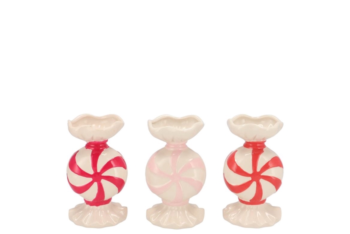 <h4>Candy Mill White Mix Vase Round Ass 9x9x15cm Nm</h4>