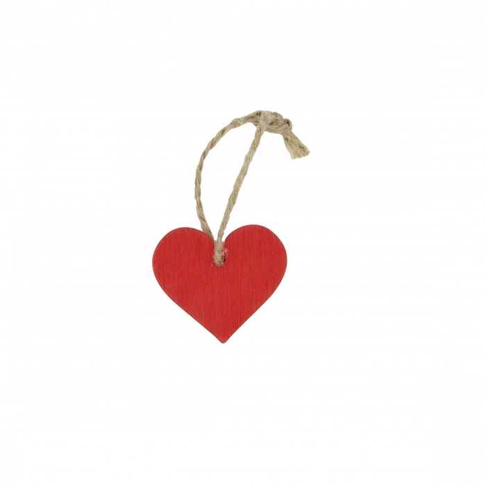 Liefde Deco hanger hart  3.5*4cm x24