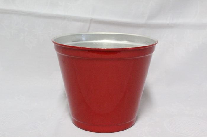 <h4>CACHEPOT DE ALUMINIO P11 VERMELHO</h4>