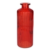 DF02-666113200 - Bottle Caro lines d4.5/7.5xh20 cherry red transparent