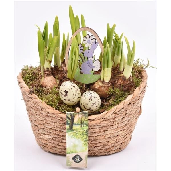 <h4>Jute mand ovaal 19x14cm</h4>