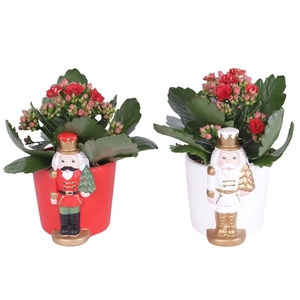 Christmas Arr. Indoor Ceramic Pot Standing Nutcracker Ø09cm 1PP
