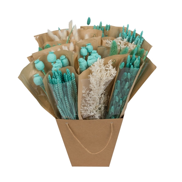 Droogbloemen-Dried Mono Mix 50cm-Aqua White