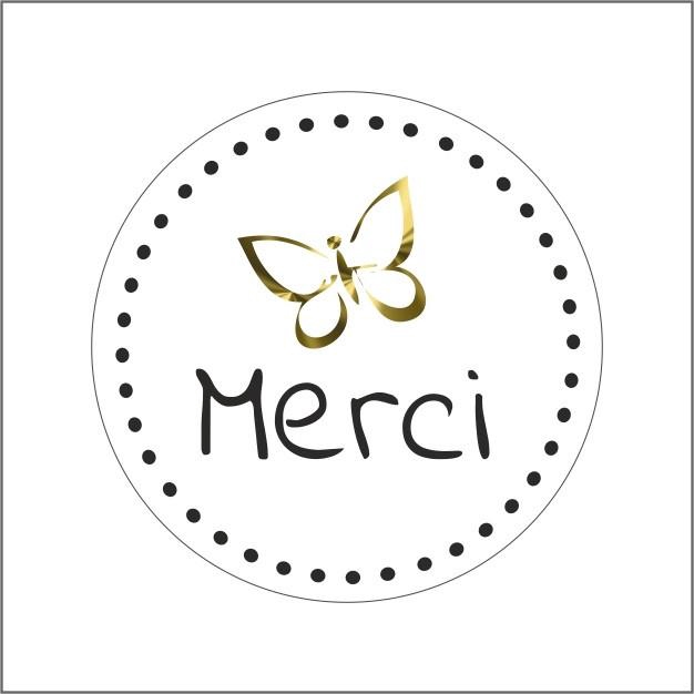 <h4>Sticker 39mm x500 Merci</h4>
