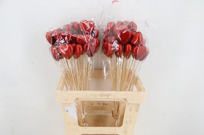 <h4>Stick Heart Metallic Red 6cm</h4>