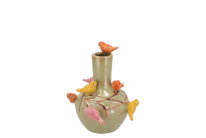 <h4>Bird Vase Pistache Tube 13x15cm Nm</h4>