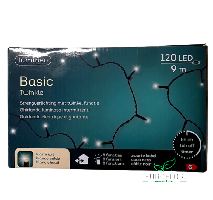 WARM LED FONKELVERLICHTING BUI ZWART SNOER