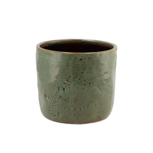 Iron Stone Green Glazed Pot 16x15cm