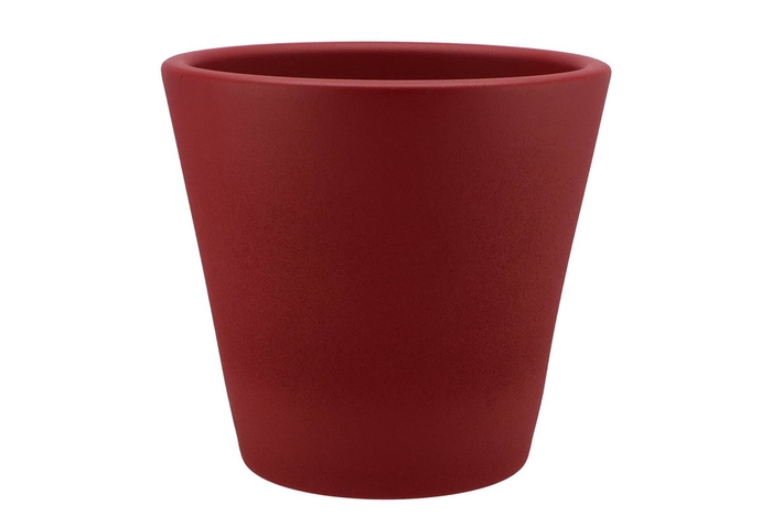 <h4>Vinci Red Velvet Container Pot 24x22cm Nm</h4>