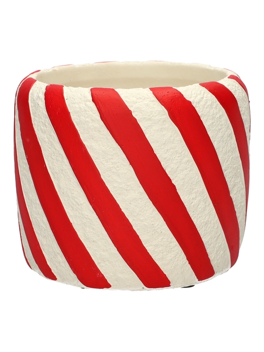 <h4>DF03-751500967 - Pot Carol d15.5/19xh16.5 red/white</h4>