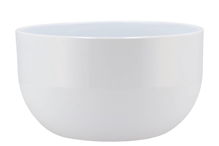 <h4>Ceramic Bowl White Shiny 3-orchids 26x15cm</h4>