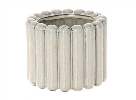 <h4>Deco Ceramic Pot Ribbed Rnd H11d13</h4>