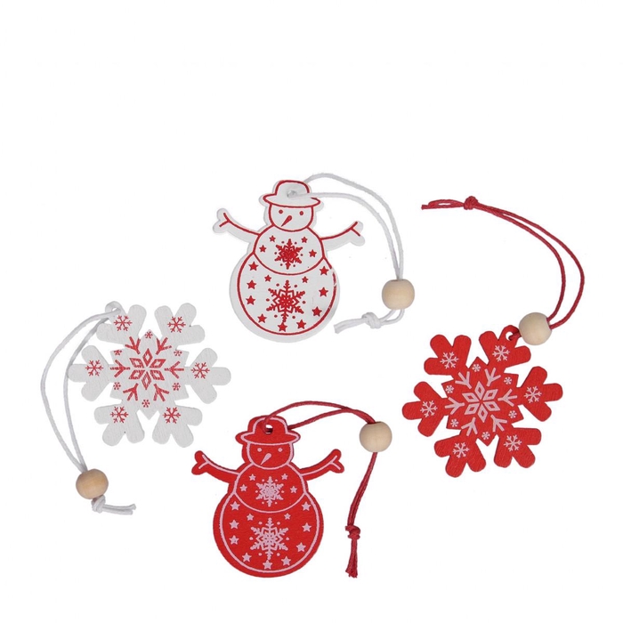 <h4>Kerst Hanger Kerst hout 5cm ass.</h4>