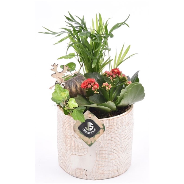 <h4>Keramiek hert decor pot 14cm</h4>