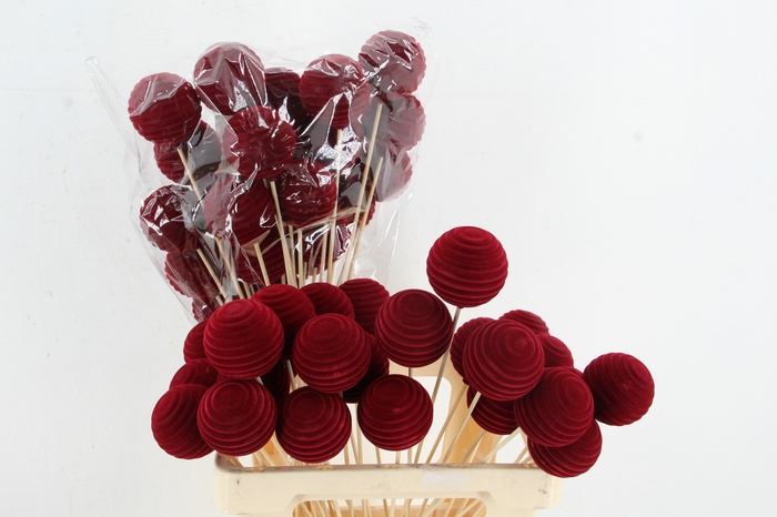 <h4>Stick Ball Flock Thread Ø6 Bordeaux</h4>