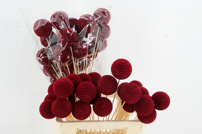 <h4>Stick Ball Flock Thread Ø6 Bordeaux</h4>