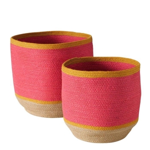 Mandje Dolorian,, Set van 2, Jute