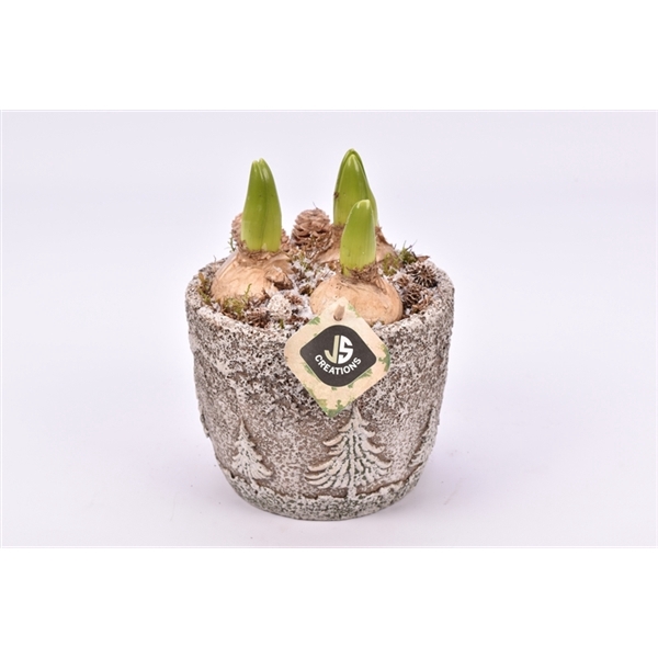 <h4>Cement pot kerstboom decor 15cm</h4>