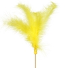 Pick Feathers 10cm+10cm stick yellow