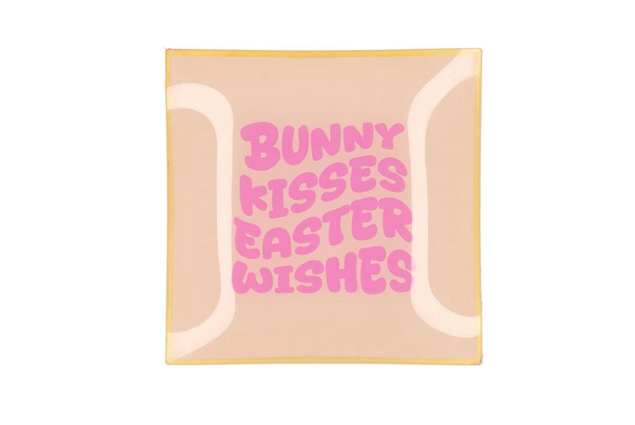 <h4>Plate Square Bunny Kisses 18x18x2cm</h4>