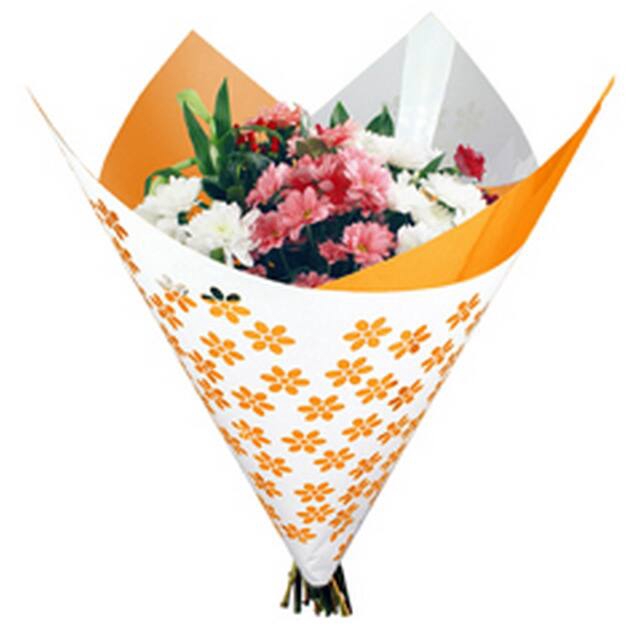 <h4>Vellen 80x90cm OPP50 Clear Flowers oranje</h4>
