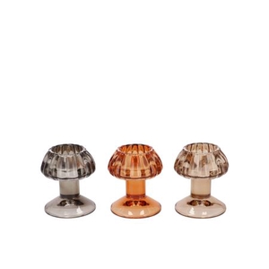 Nova Woods Brown T-light Mushroom Structure Ass 8x