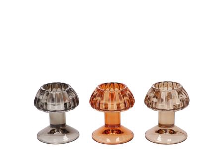 <h4>Nova Woods Brown T-light Mushroom Structure Ass 8x</h4>