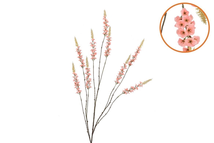 Silk Campanula Orange Single Stem 146cm Nm