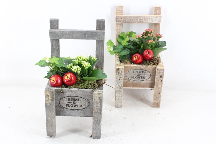 <h4>arr2 TD - Houten stoel - rood/wit</h4>