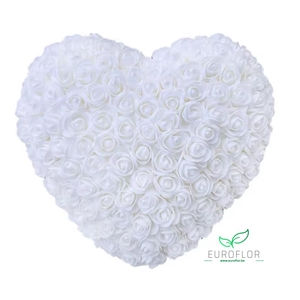 FOAM HEART 25CM WIT