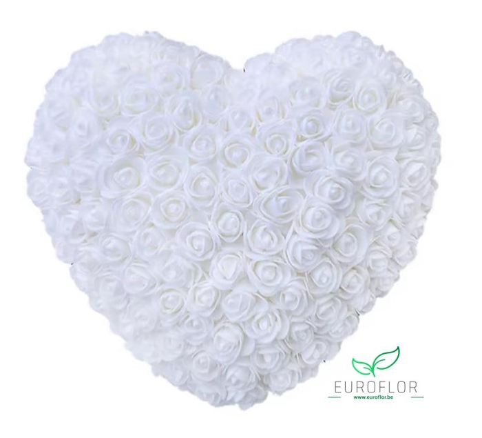 FOAM HEART 25CM WIT