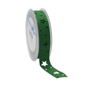 Christmas Ribbon star felt 25mm 10m