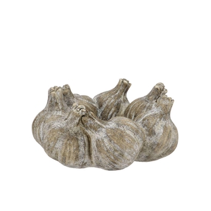 Concrete Garlic Wreath Natural 22x22x10cm Nm