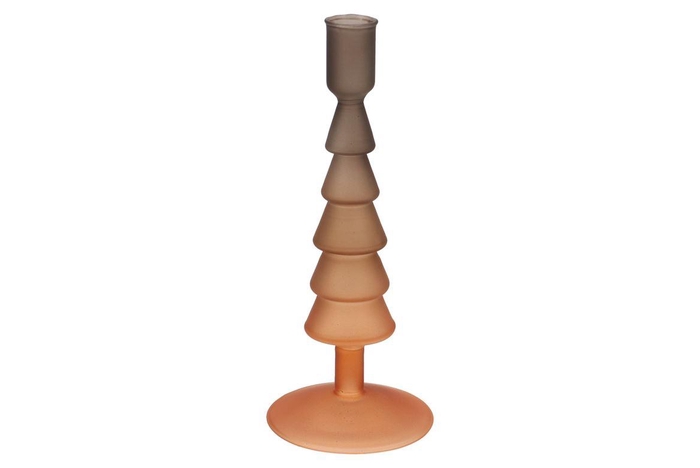 Nova Woods Brown Candle Holder Tricolor 9x9x22cm N