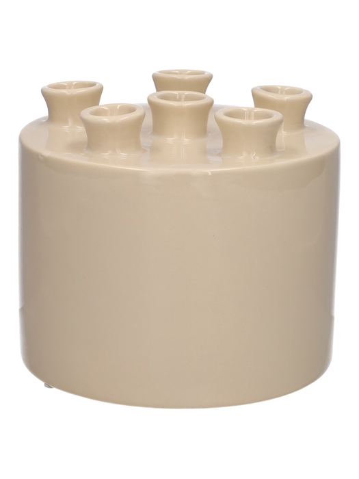 <h4>DF03-666844600 - Vase Tulia d3.5/17xh14.3 taupe</h4>