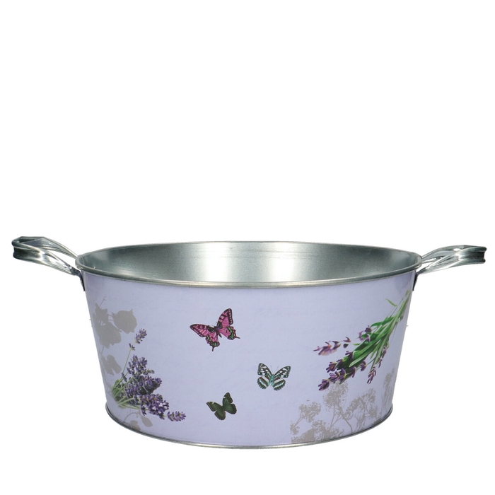 Zinc Butterfly tray d25*11cm