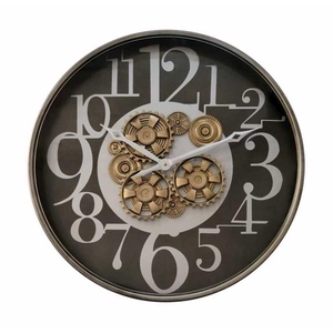 Clock Gear Ø59cm Grey 51966