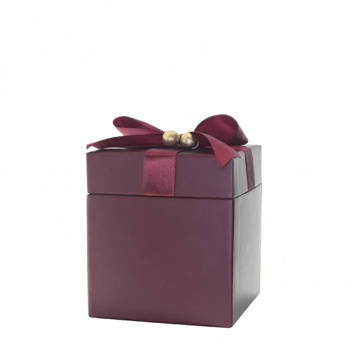 Boekethouder Hatbox cadeau d09.5*10cm