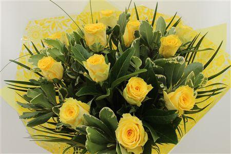 <h4>Boeket Rozen 12 Geel</h4>